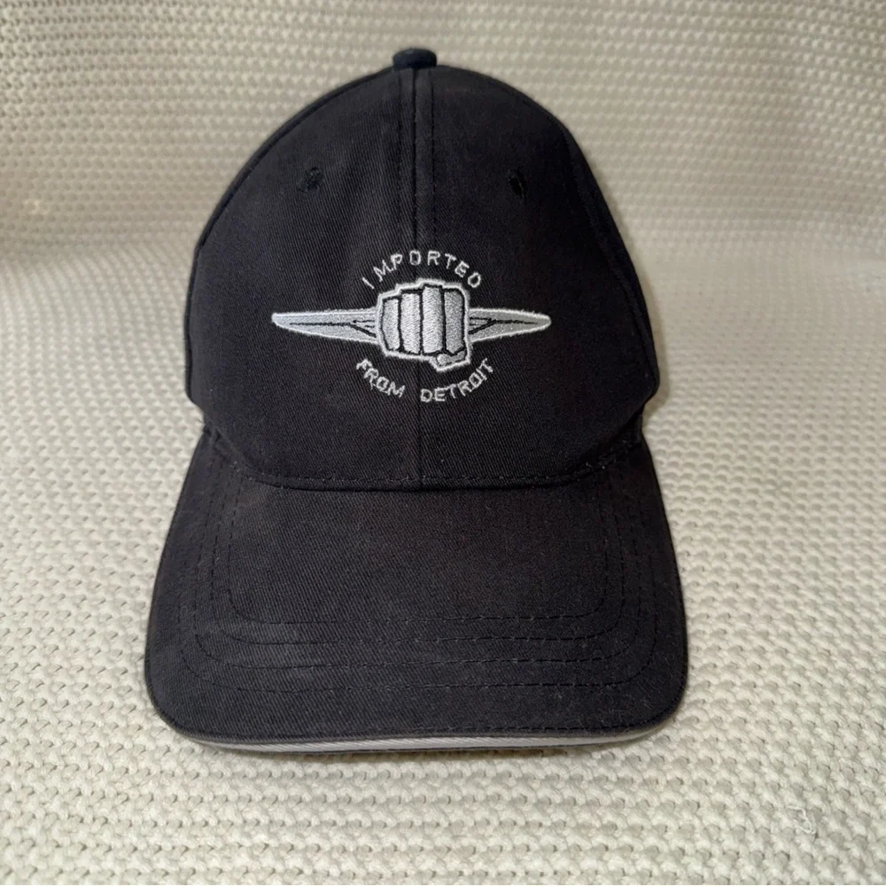 Chrysler Black Imported From Detroit Hook and Loop Adjustable Back Hat